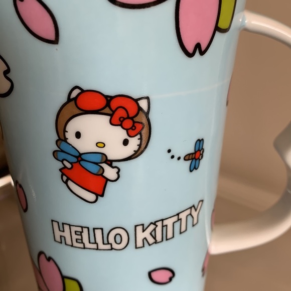 Hello kitty ceramic coffee mug with tea strainer, made by Sanrio - Picture 6 of 11